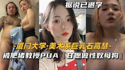 劲爆朋友圈美术系身材石高慧,被肥猪教授PUA甘愿做性奴反差