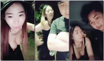非常风骚的少妇和好友深夜在户外露出特写回到车里车震亲密十分热情